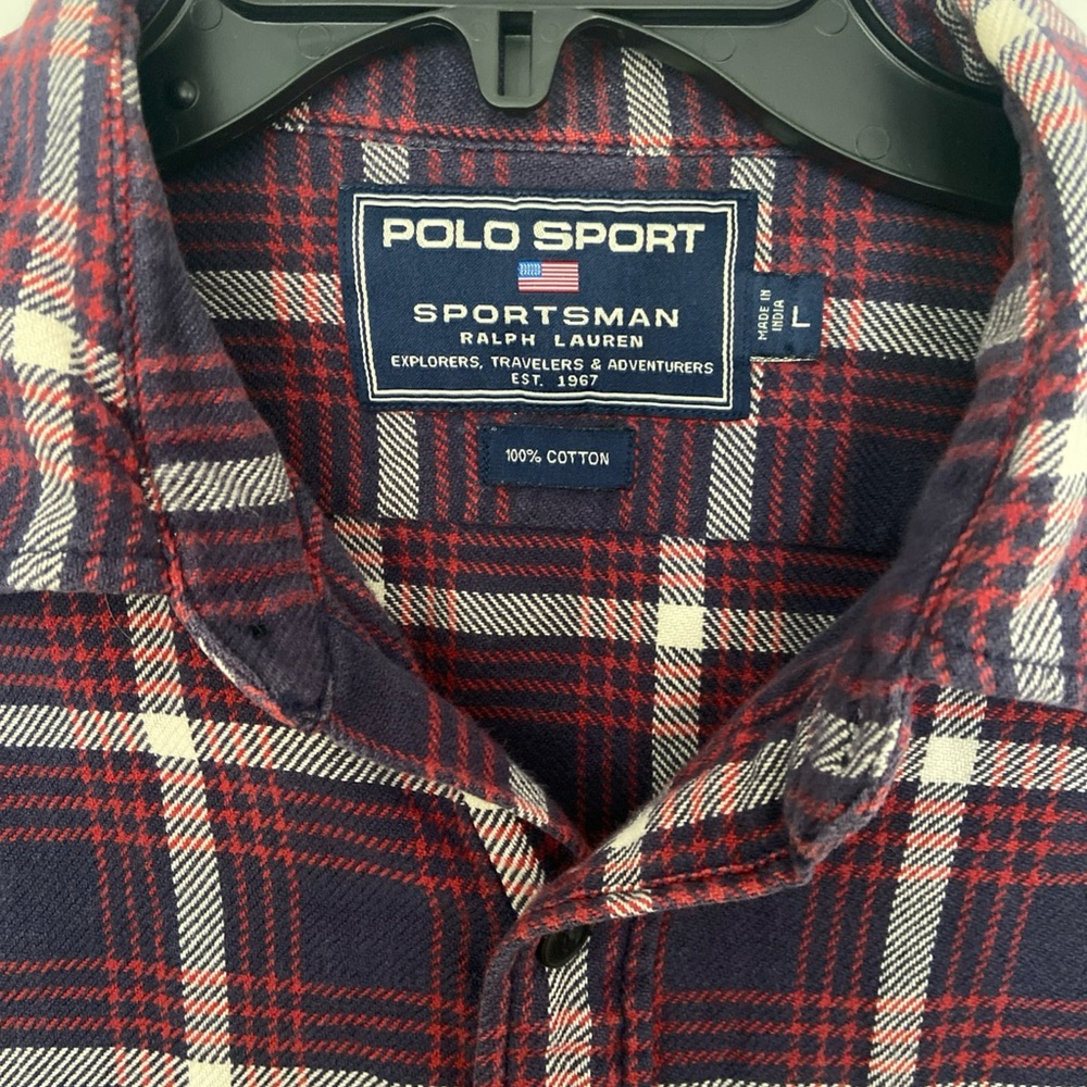 Ralph Lauren Polo Sport Red and Navy Plaid Shirt